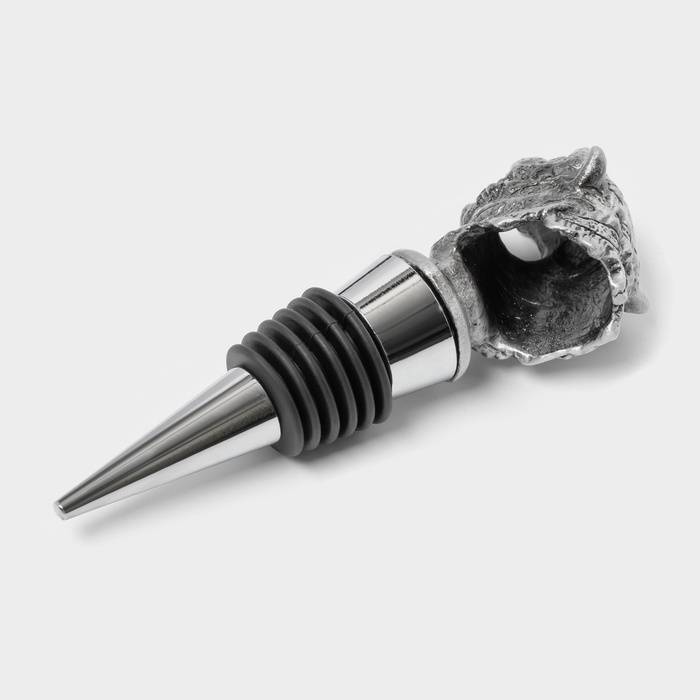 Пробка для бутылки Magistro «Тигр», 10,5 см, цвет серебристый